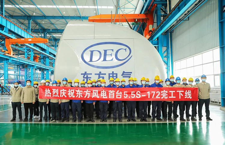 開啟“6MW時代”！國內(nèi)陸上單機容量最大風(fēng)電機組下線